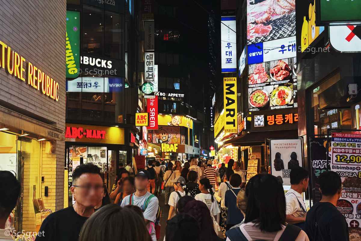 明洞站出口位置示意圖